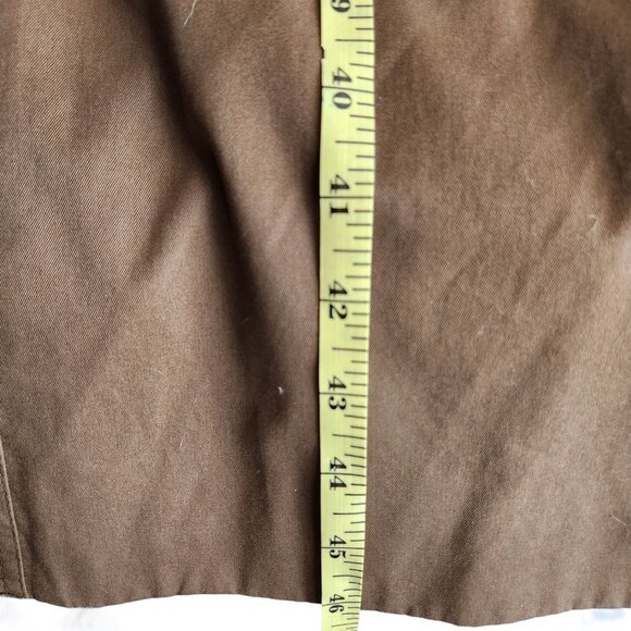 Vintage Foxrun Two By Gale Gould Womens Trench Coat Khaki XL Dark Brown - Picture 16 of 16